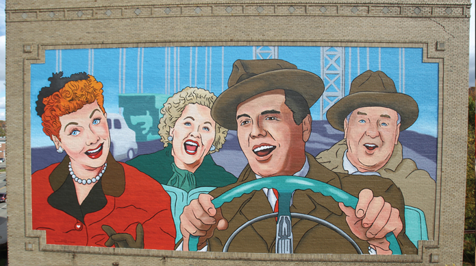 I Love Lucy Mural in Jamestown NY